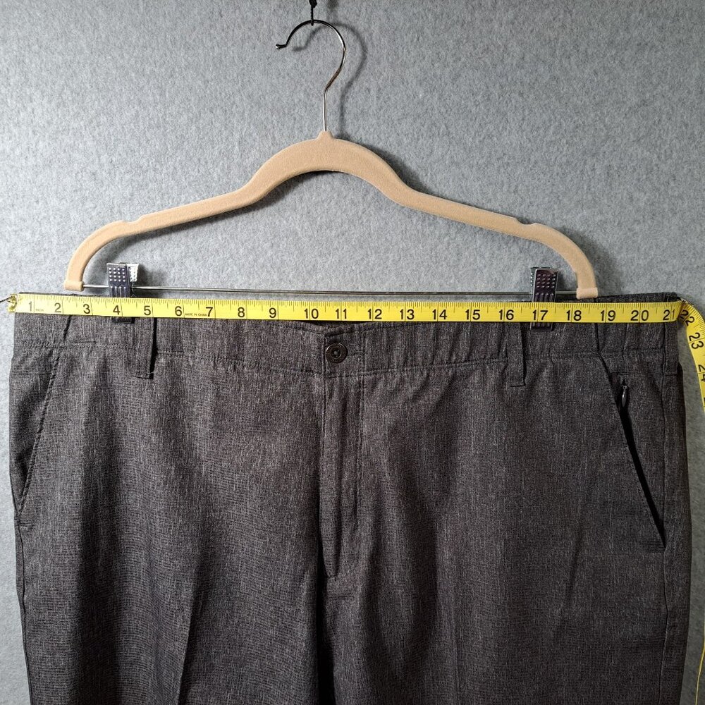 SwissTech Mens 42 Shorts Flat Front Gray Poly Elastic Waistband Pockets Stretch - Picture 12 of 15